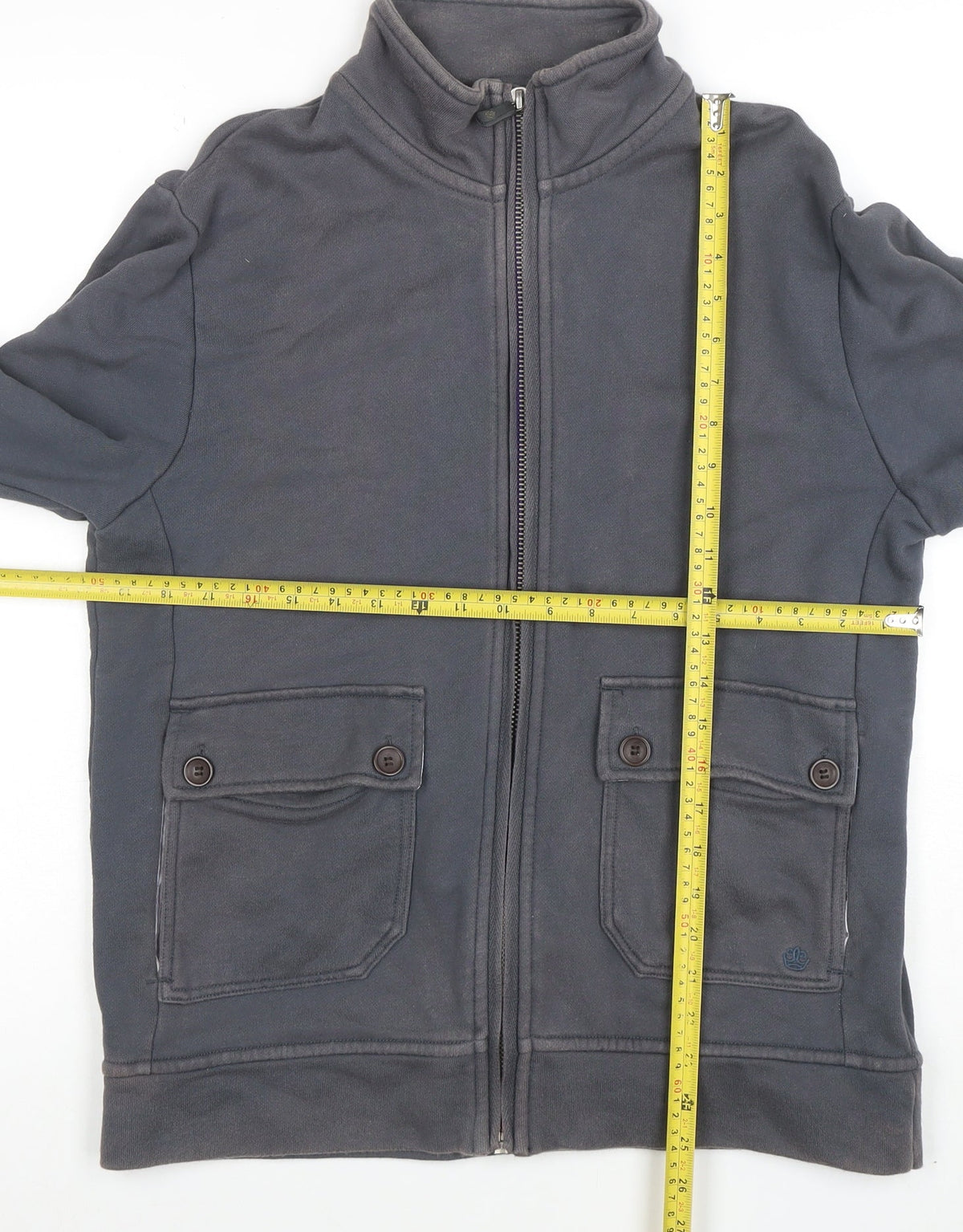 Mens UK Size M St George By Duffer Grey Full Zip Sweatshirt