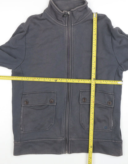 Mens UK Size M St George By Duffer Grey Full Zip Sweatshirt