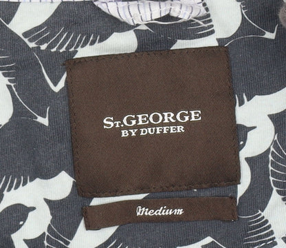 Mens UK Size M St George By Duffer Grey Full Zip Sweatshirt