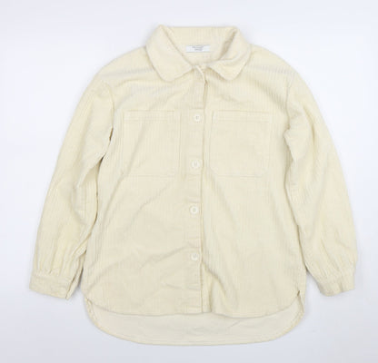 Girls UK Size 11-12 Years Primark Ivory Shirt Jacket