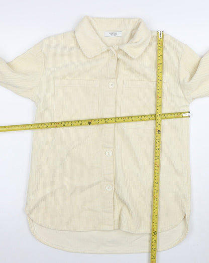 Girls UK Size 11-12 Years Primark Ivory Shirt Jacket