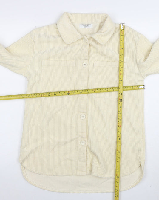 Girls UK Size 11-12 Years Primark Ivory Shirt Jacket