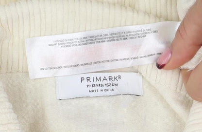 Girls UK Size 11-12 Years Primark Ivory Shirt Jacket