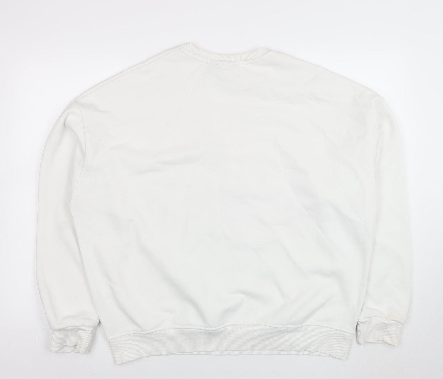 Womens UK Size M Primark White Pullover Sweatshirt