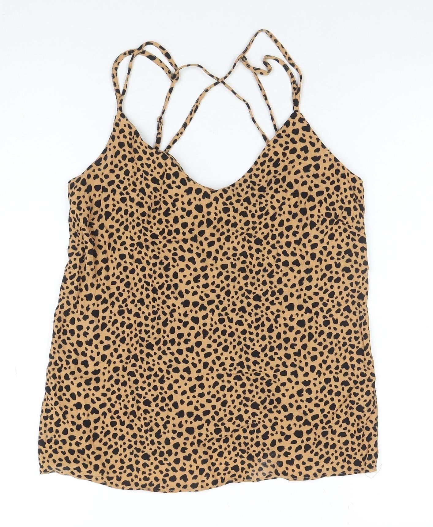 Womens UK Size 8 Warehouse Brown Camisole Tank
