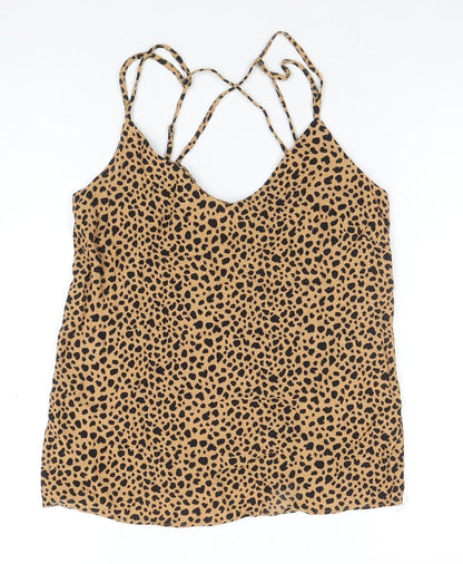 Womens UK Size 8 Warehouse Brown Camisole Tank