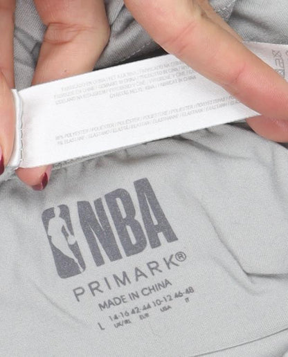 Womens UK Size L Primark Grey Cropped T-Shirt