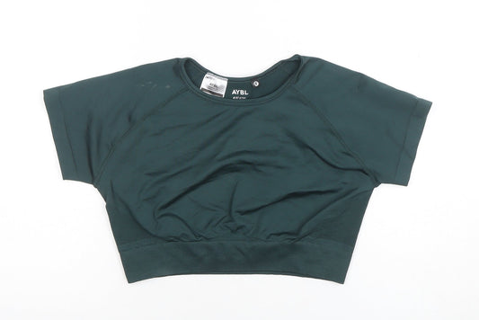 Womens UK Size L AYBL Green Gym & Training Yoga Running & Jogging T-Shirt