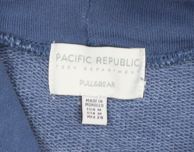 Teens UK Size M Pull&Bear Blue Pullover Hoodie