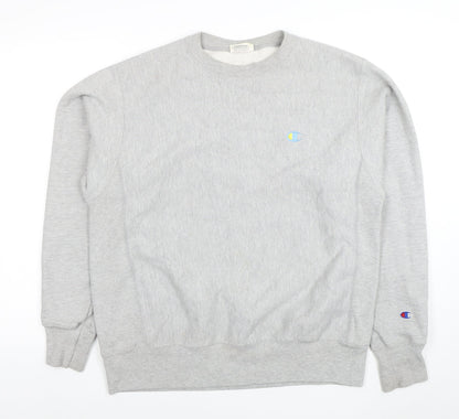 Mens UK Size M Champion Grey Pullover Sweatshirt
