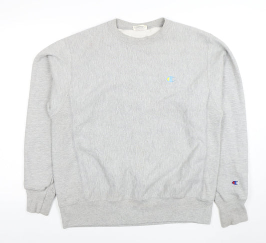 Mens UK Size M Champion Grey Pullover Sweatshirt
