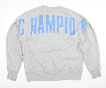 Mens UK Size M Champion Grey Pullover Sweatshirt