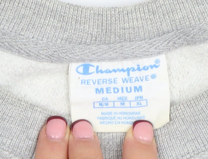 Mens UK Size M Champion Grey Pullover Sweatshirt