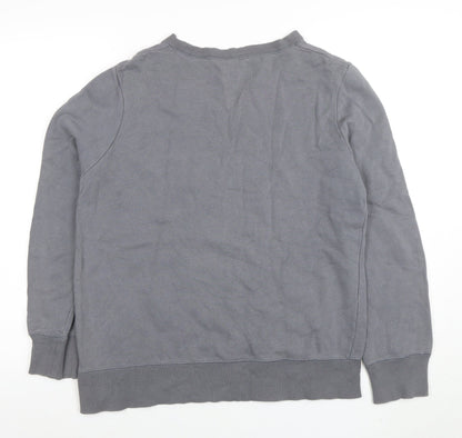 Bossini Boys Grey Penguin Graphic Long Sleeve Pullover Sweatshirt L