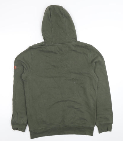 Mens UK Size S Krone Green Pullover Hoodie