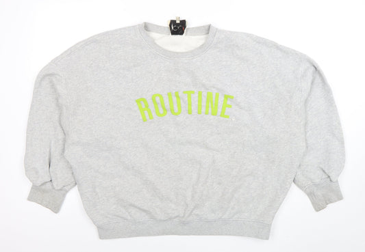 Womens UK Size S Oui Grey Pullover Sweatshirt