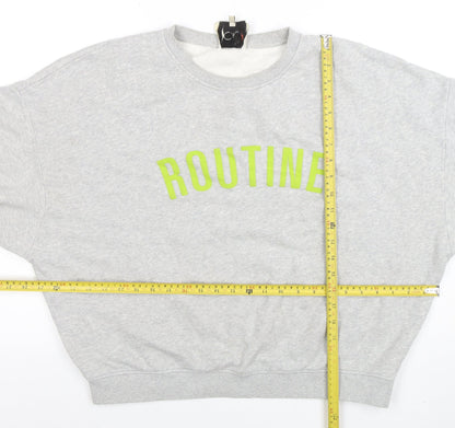 Womens UK Size S Oui Grey Pullover Sweatshirt