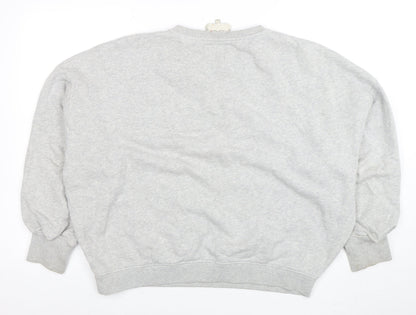 Womens UK Size S Oui Grey Pullover Sweatshirt