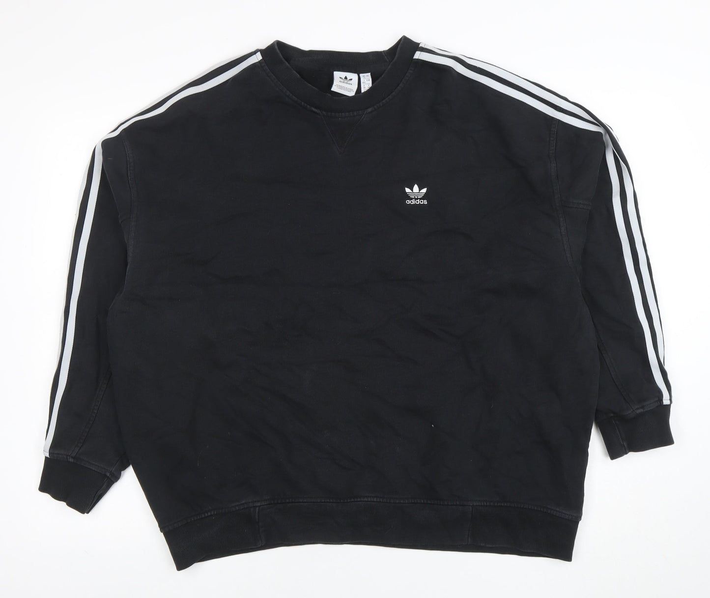 Womens UK Size 12 adidas Black Pullover Sweatshirt