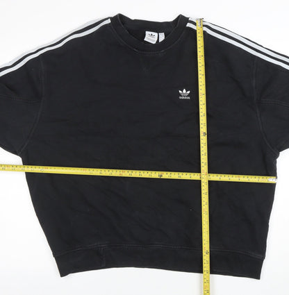 Womens UK Size 12 adidas Black Pullover Sweatshirt