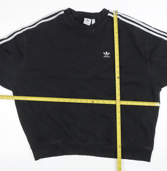 Womens UK Size 12 adidas Black Pullover Sweatshirt