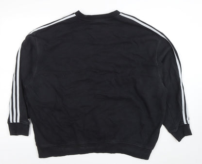 Womens UK Size 12 adidas Black Pullover Sweatshirt