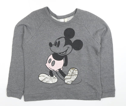 Womens UK Size M Disney Grey Pullover Sweatshirt