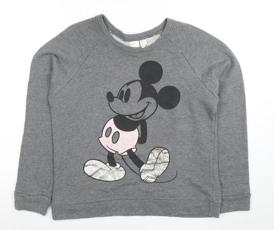 Womens UK Size M Disney Grey Pullover Sweatshirt