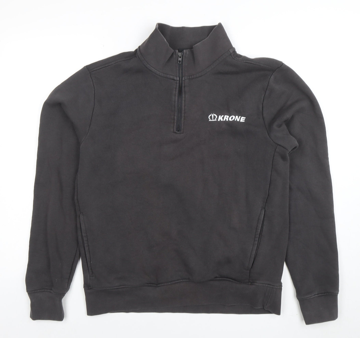 Mens UK Size M Tee Jays Black Pullover Sweatshirt