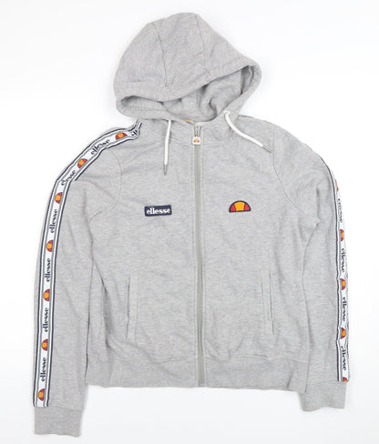 Womens UK Size 12 ellesse Grey Full Zip Hoodie