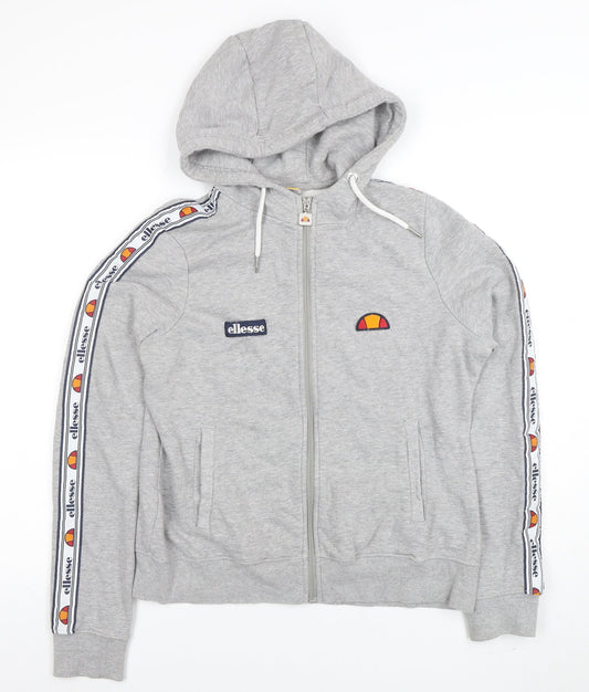 Womens UK Size 12 ellesse Grey Full Zip Hoodie