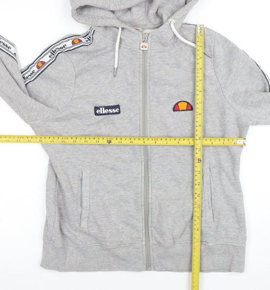 Womens UK Size 12 ellesse Grey Full Zip Hoodie