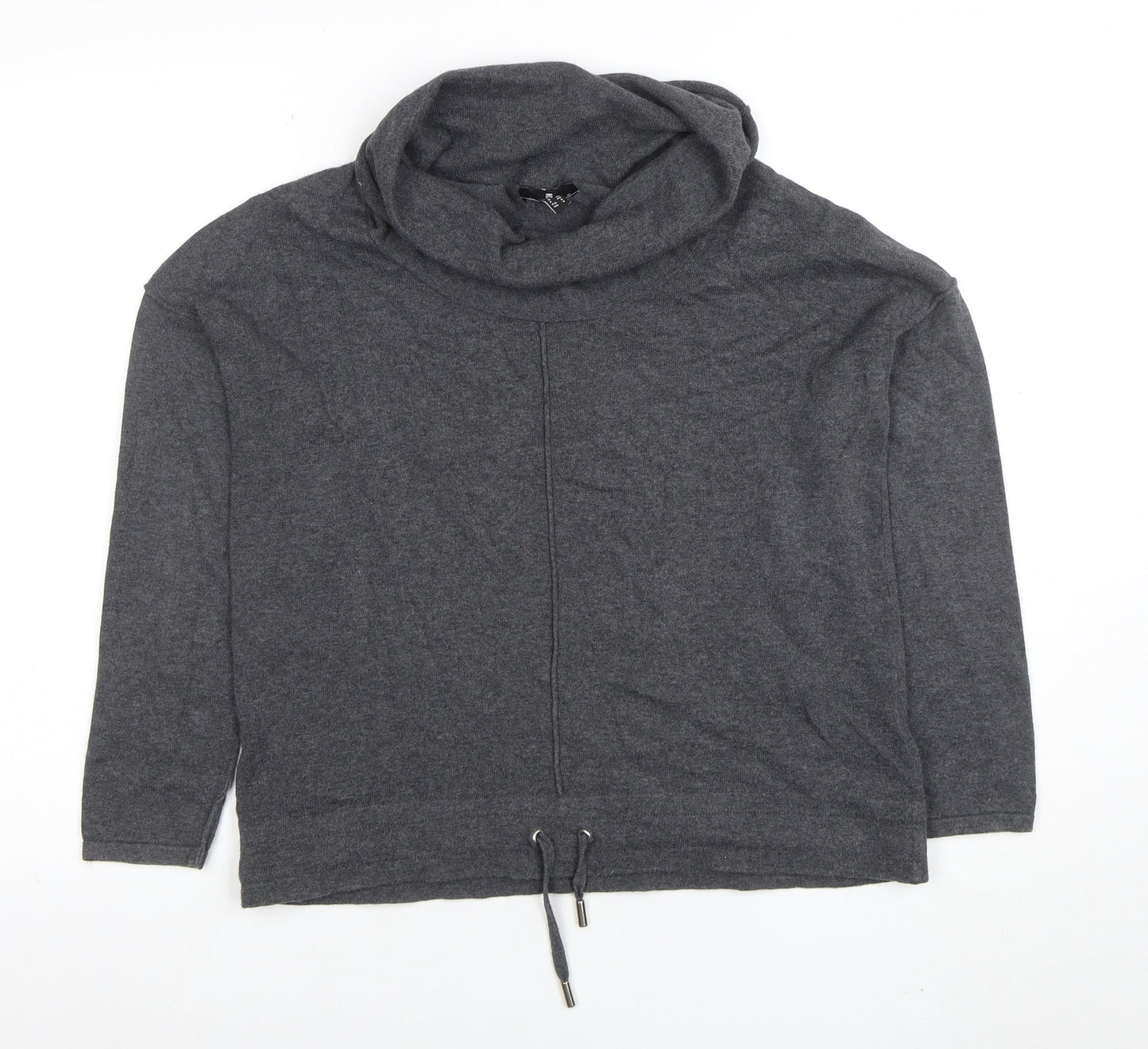 Womens UK Size S Marble Grey Pullover Sweatshirt