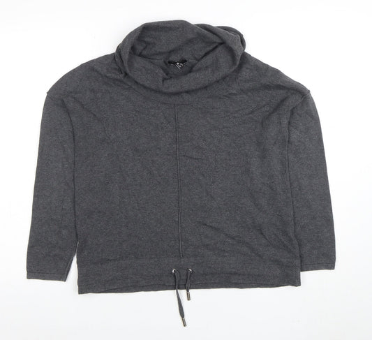 Womens UK Size S Marble Grey Pullover Sweatshirt