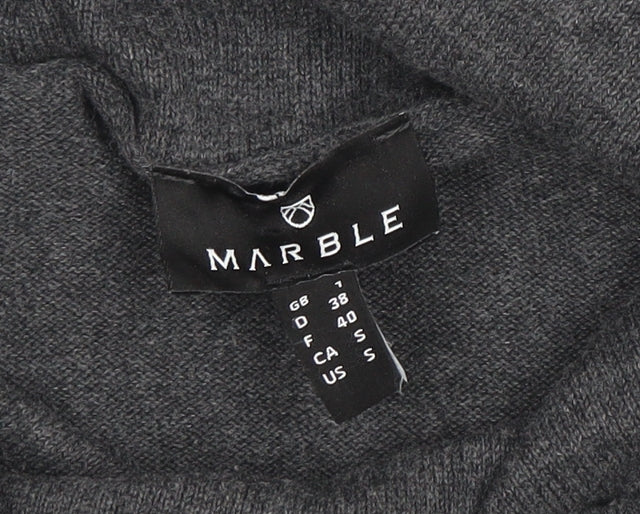 Womens UK Size S Marble Grey Pullover Sweatshirt