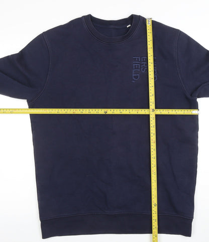 Mens UK Size L Stanley Stella Blue Pullover Sweatshirt