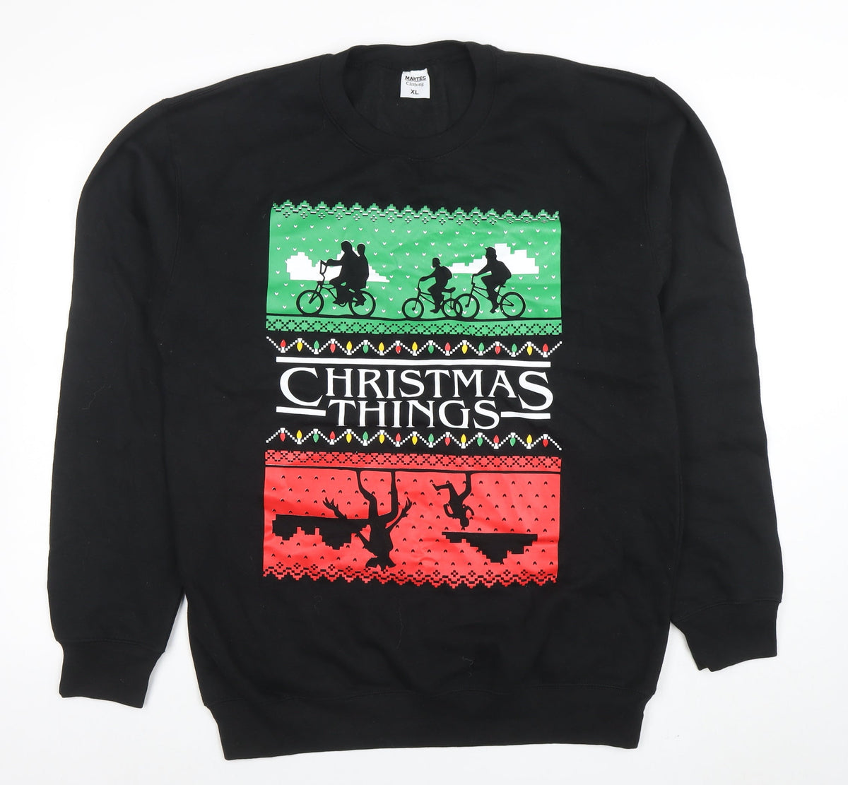 Mens UK Size XL Martes Clothing Black Pullover Sweatshirt