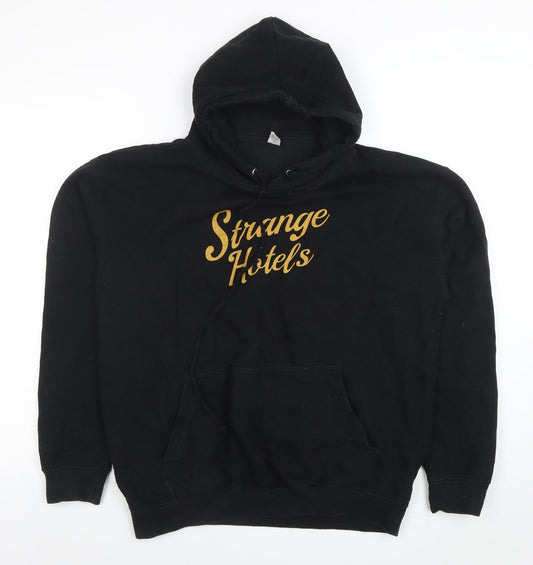 Mens UK Size L Just Hoods Black Pullover Hoodie
