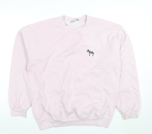 Womens UK Size M Topshop Pink Pullover Sweatshirt