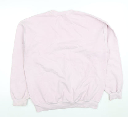 Womens UK Size M Topshop Pink Pullover Sweatshirt