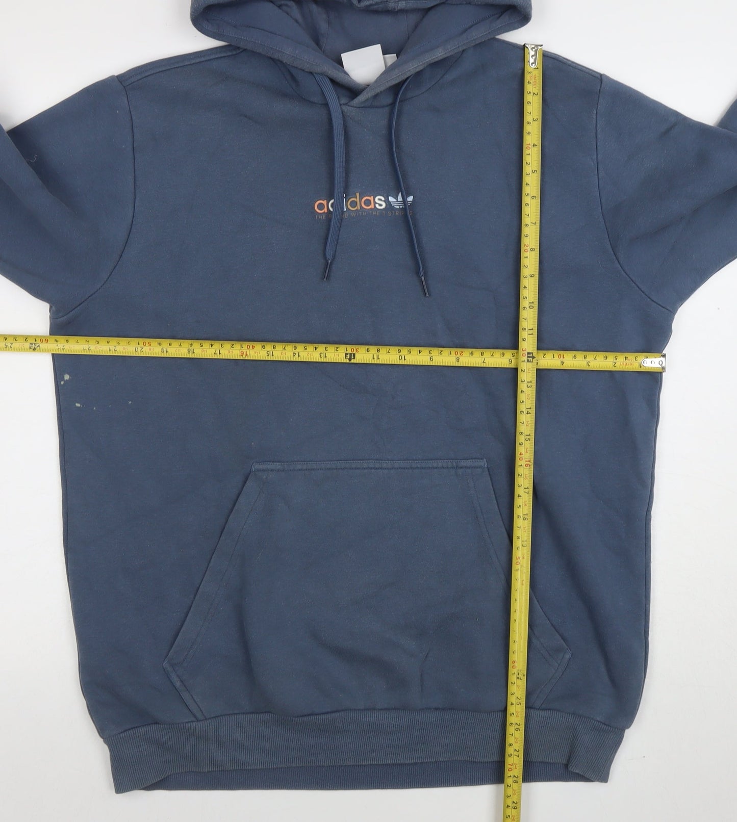 Mens UK Size L adidas Blue Pullover Hoodie
