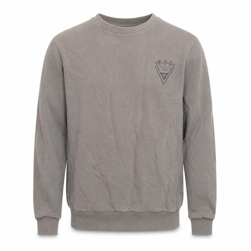 Mens UK Size S 15-LDN/117 Twisted Soul Grey Pullover Sweatshirt