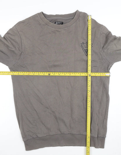 Mens UK Size S 15-LDN/117 Twisted Soul Grey Pullover Sweatshirt