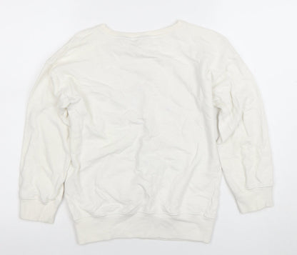 Next Girls White Mickey Mouse Sweatshirt 10 Years Pullover Disney Graphic