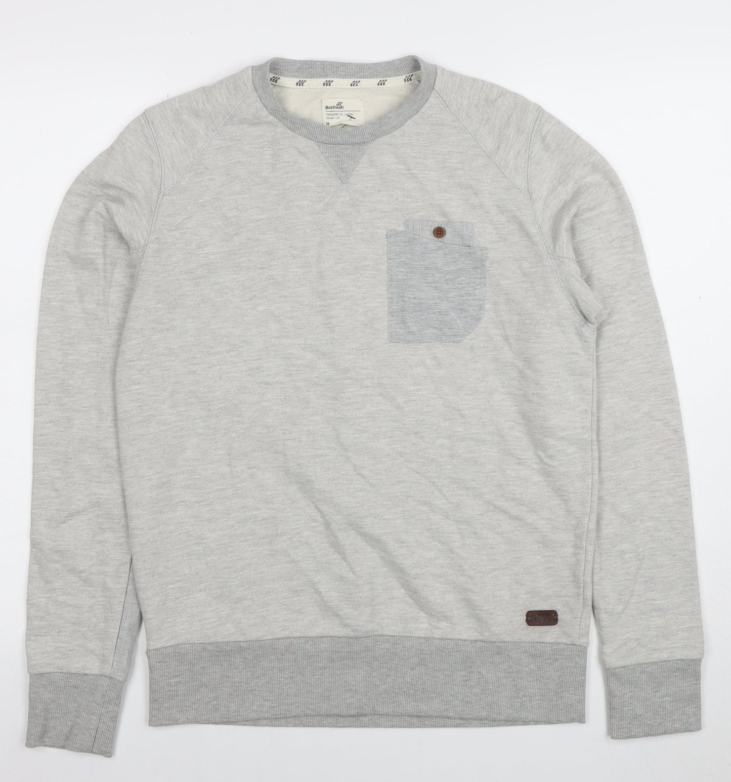 Mens UK Size M Boxfresh Grey Pullover Sweatshirt