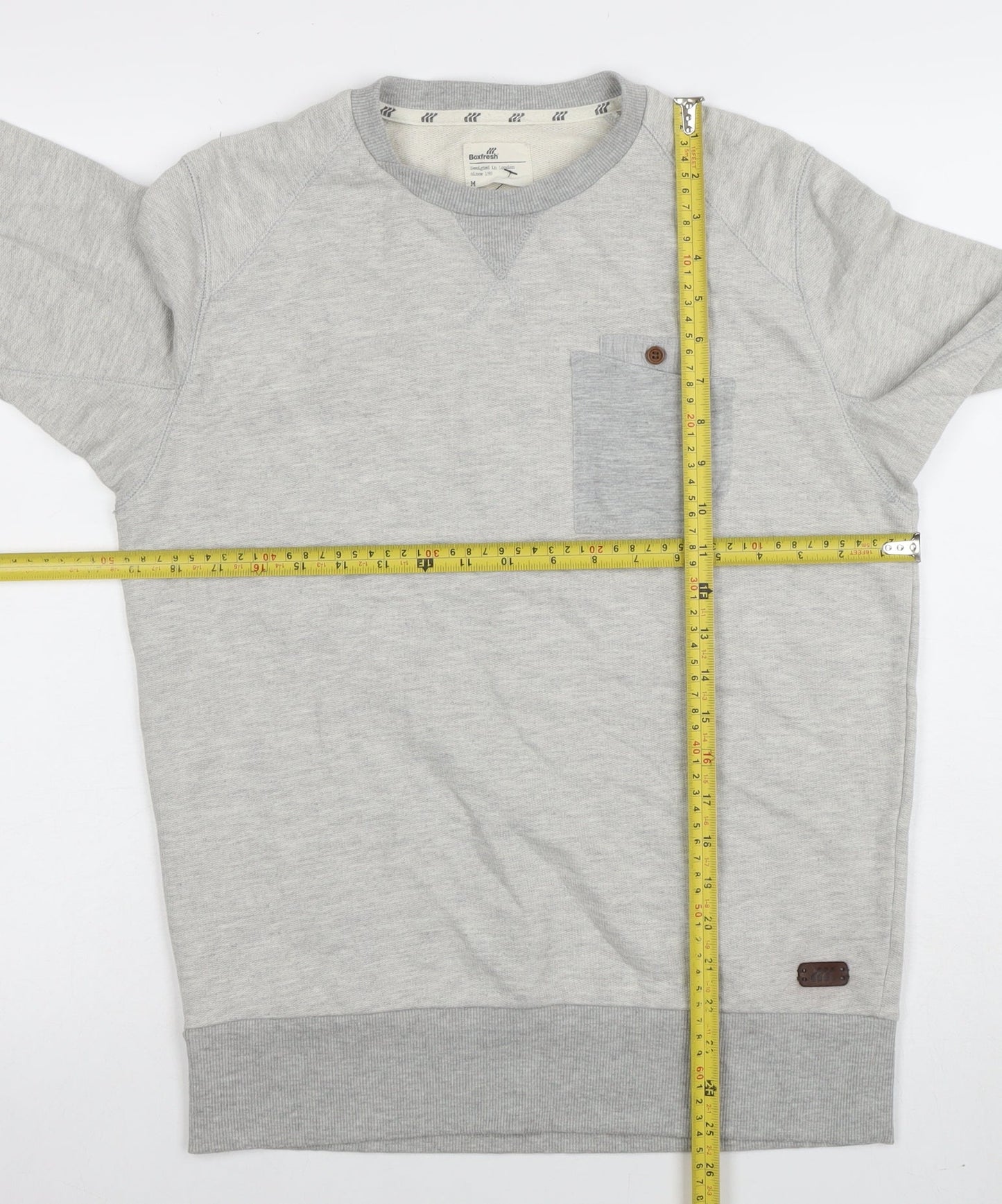 Mens UK Size M Boxfresh Grey Pullover Sweatshirt
