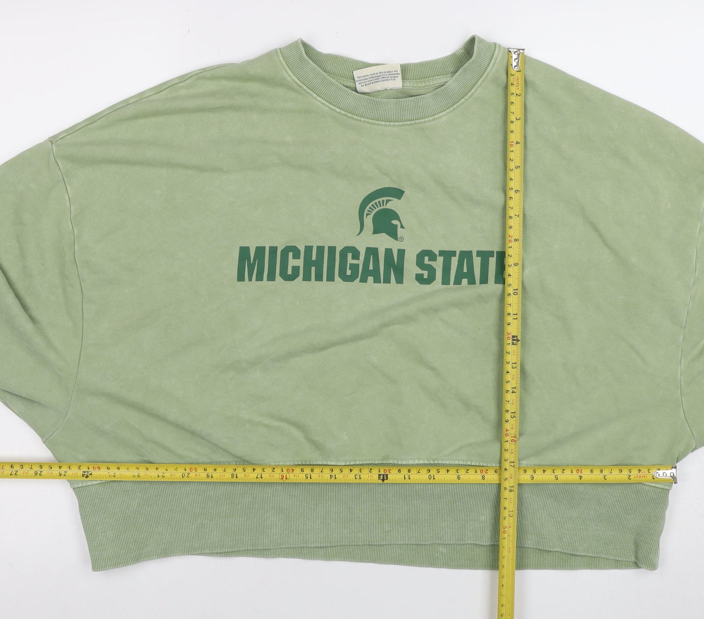 Womens UK Size L MSU Green Pullover Sweatshirt