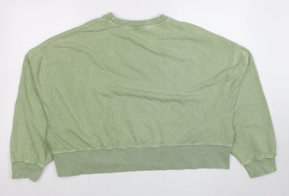 Womens UK Size L MSU Green Pullover Sweatshirt