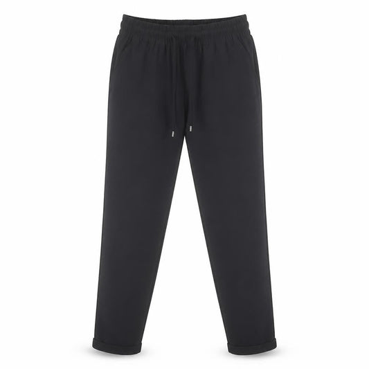 Womens UK Size S Zara Basic Regular Fit Jogger Black Trousers