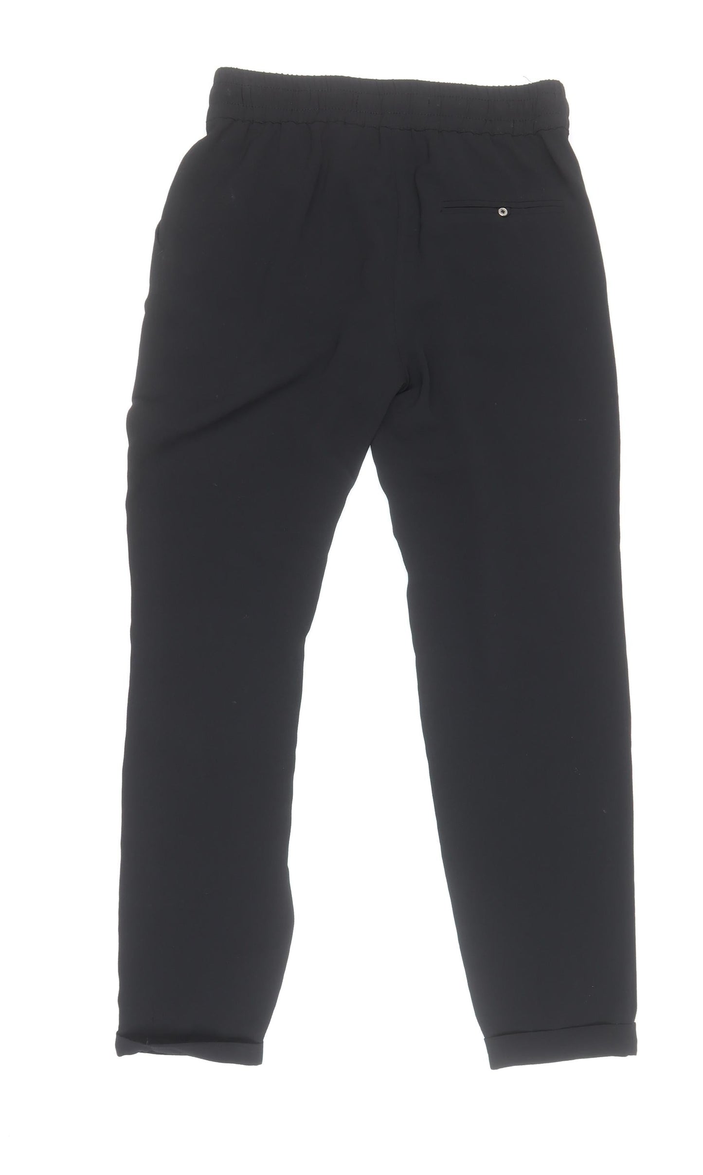 Womens UK Size S Zara Basic Regular Fit Jogger Black Trousers